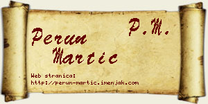 Perun Martić vizit kartica